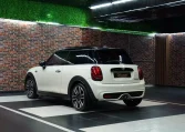Mini Cooper S White and Brown Exterior