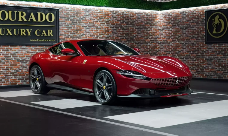 Ferrari Roma in Red Exotic Car for Sale in Dubai UAE