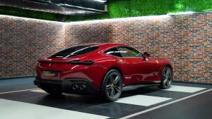 Ferrari Roma in Red Dealership in Dubai