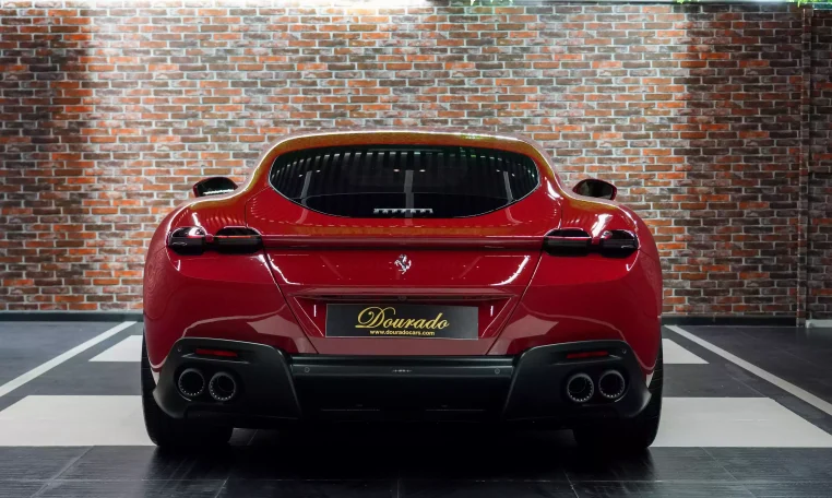 Ferrari Roma in Red Dealership in Dubai UAE