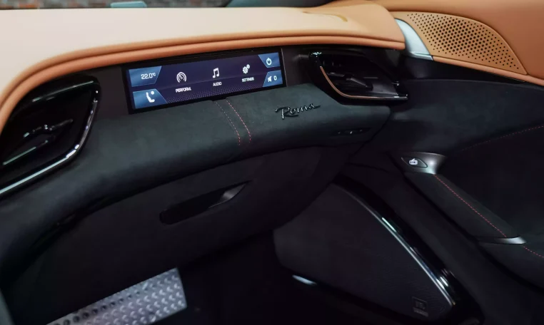 Ferrari Roma in Red Exotic Car Dealership in Dubai