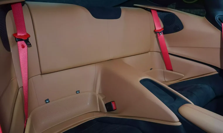 Ferrari Roma in Red Exotic Car Dealership in UAE