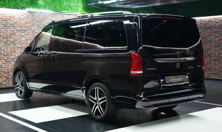 Mercedes V 250 D with Brown Interior Car Dealership in Dubai