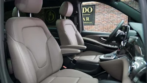 Mercedes V 250 D with Brown Interior Luxury Car Dealership in Dubai