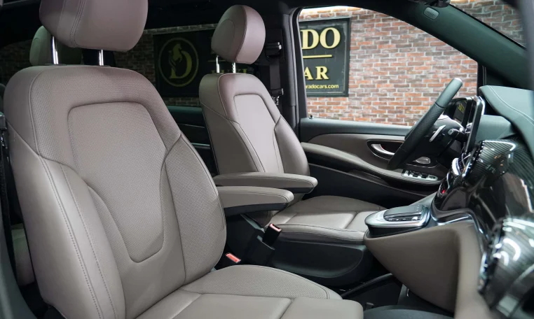 Mercedes V 250 D with Brown Interior Luxury Car Dealership in Dubai