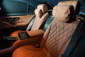 Mercedes S 500 in White Dealership in Dubai