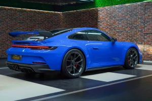 Porsche 911 GT3 in Blue Dealership in Dubai UAE