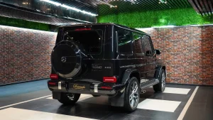 Mercedes G 63 AMG in Black Exterior Color Dealership in Dubai