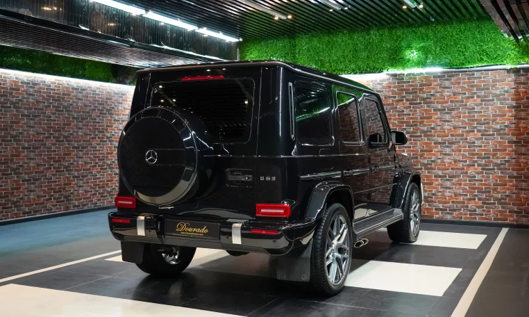 Mercedes G 63 AMG in Black Exterior Color Dealership in Dubai