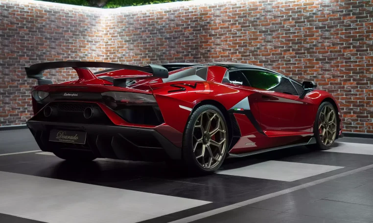 Lamborghini Aventador SVJ Roadster in Red Exotic Car for Sale