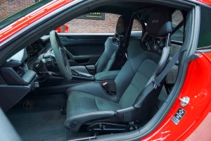 Porsche 911 GT3 RS in Red Super Car Dealership in Dubai UAE