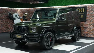 Mercedes-Benz G-Class AMG Double Night Package in Olive Green Super car for Sale in UAE