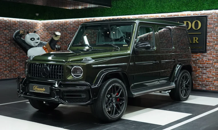 Mercedes-Benz G-Class AMG Double Night Package in Olive Green Super car for Sale in UAE