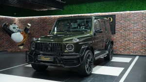 Mercedes-Benz G-Class AMG Double Night Package in Olive Green Hyper car for Sale in UAE