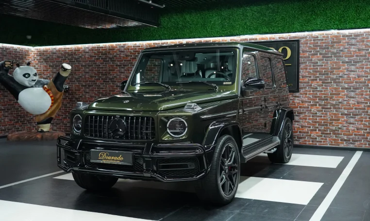 Mercedes-Benz G-Class AMG Double Night Package in Olive Green Hyper car for Sale in UAE