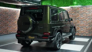 Mercedes-Benz G-Class AMG Double Night Package in Olive Green Dealership in Dubai