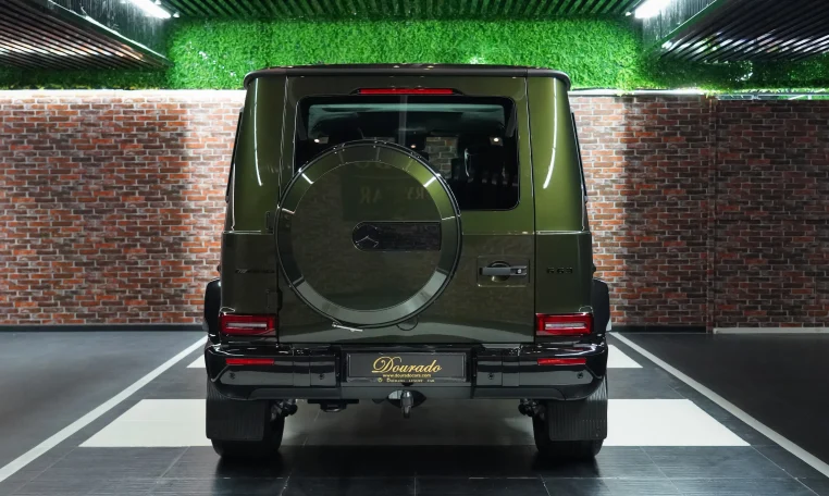 Mercedes-Benz G-Class AMG Double Night Package in Olive Green Dealership in Dubai UAE