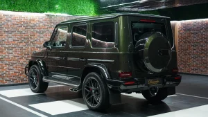 Mercedes-Benz G-Class AMG Double Night Package in Olive Green Car Dealership in UAE