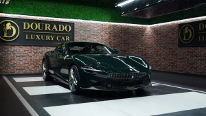Ferrari Roma 2023 in Verde British Racing Super Car for Sale in Dubai UAE