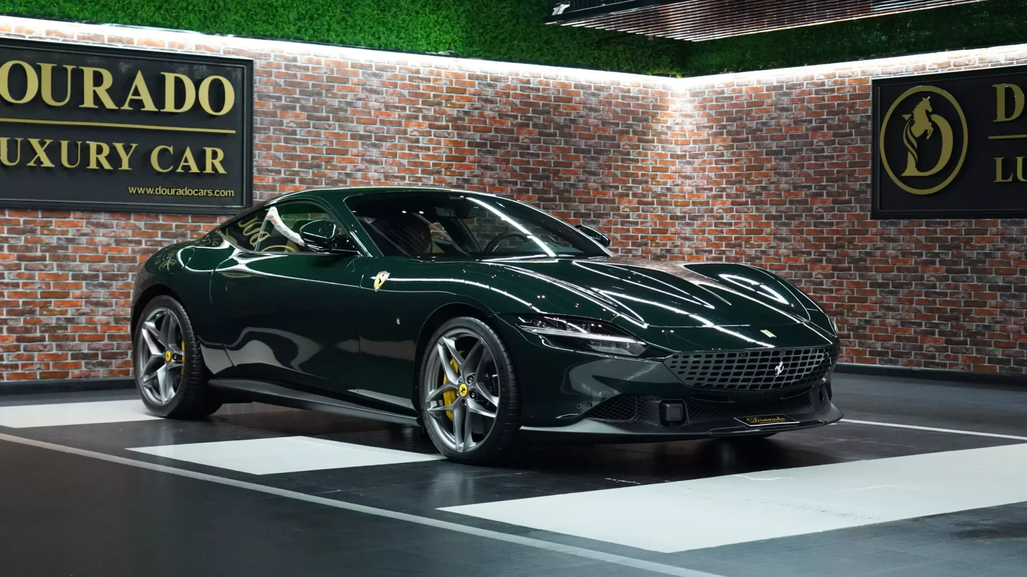 Ferrari Roma 2023 in Verde British Racing Luxury Car for Sale in Dubai UAE