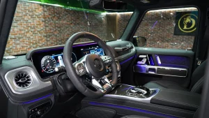 Mercedes-Benz G-Class AMG Double Night Package in Olive Green Super Car Dealership in UAE