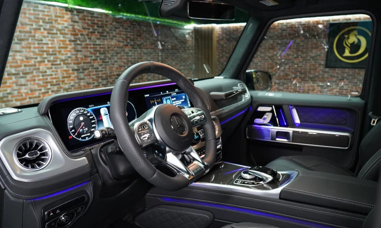 Mercedes-Benz G-Class AMG Double Night Package in Olive Green Super Car Dealership in UAE