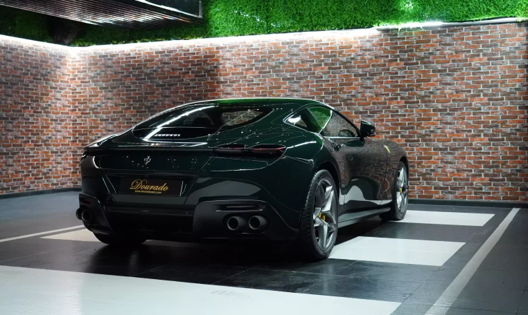 Ferrari Roma 2023 in Verde British Racing Dealership in Dubai