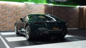 Ferrari Roma 2023 in Verde British Racing Luxury Car Dealership in Dubai