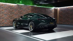 Ferrari Roma 2023 in Verde British Racing Exotic Car Dealership in Dubai