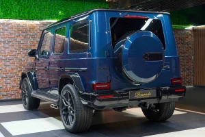 Mercedes G 63 AMG in Blue Car Dealership in UAE
