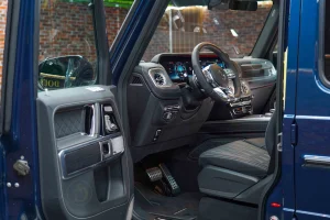 Mercedes G 63 AMG in Blue Luxury Car Dealership in UAE