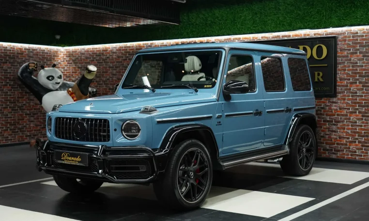 Mercedes-Benz G-Class Double Night Package in China Blue for Sale in UAE