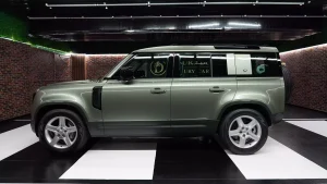 Buy 2023 Land Rover Defender P400 SE: Luxury in Elegant Green Exotic car in Dubai