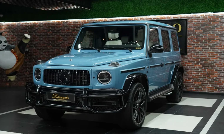 Mercedes-Benz G-Class Double Night Package in China Blue for Sale in Dubai UAE