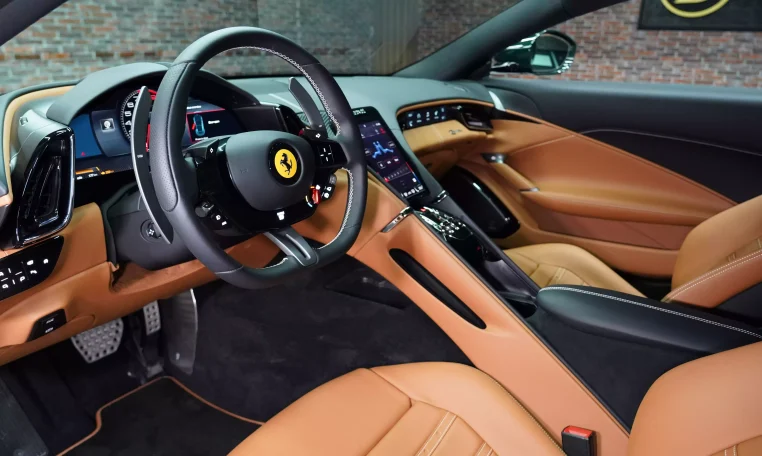 Buy Ferrari Roma 2023 in Verde British Racing Luxury Car in Dubai