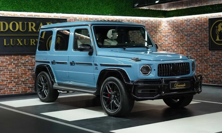 Mercedes-Benz G-Class Double Night Package in China Blue Car Dealership in UAE