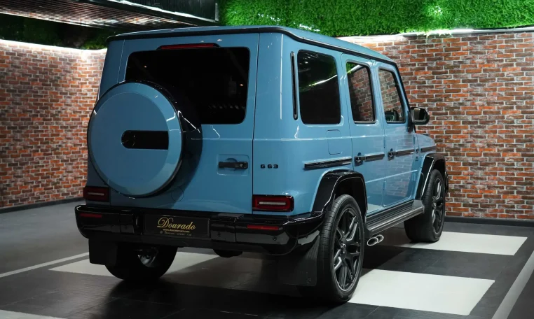 Mercedes-Benz G-Class Double Night Package in China Blue Dealership in Dubai UAE