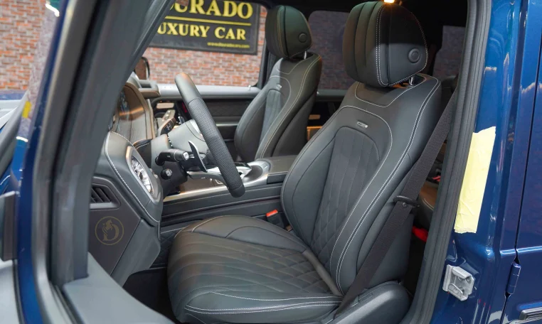 Mercedes G 63 AMG in Blue Exotic Car Dealership in UAE