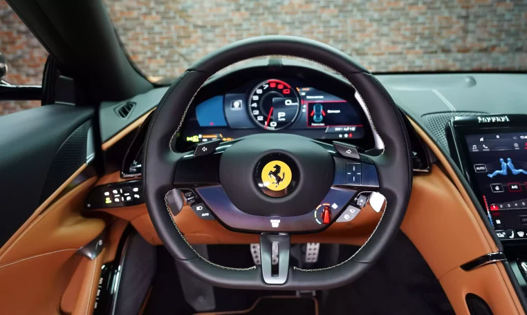 Buy Ferrari Roma 2023 in Verde British Racing Car in Dubai UAE