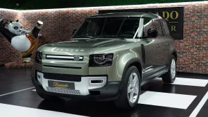 Buy 2023 Land Rover Defender P400 SE: Luxury in Elegant Green Luxury car in Dubai