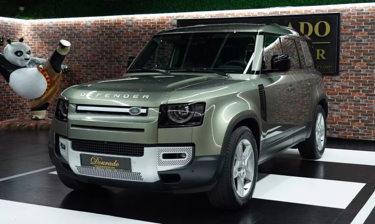 Buy 2023 Land Rover Defender P400 SE: Luxury in Elegant Green Luxury car in Dubai