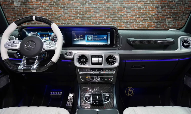 Mercedes-Benz G-Class Double Night Package in China Blue Luxury Car Dealership in UAE