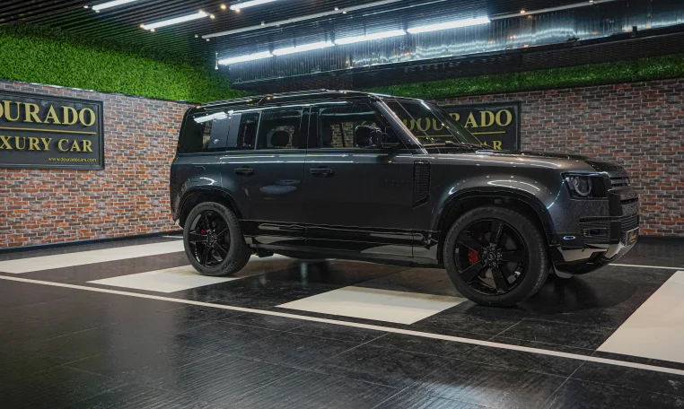 Dubai Land Rover Defender in Grey Luxury car