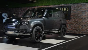 Land Rover Defender in Grey Dealership Dubai