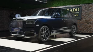 Rolls Royce Cullinan Blue Dealership in Dubai UAE