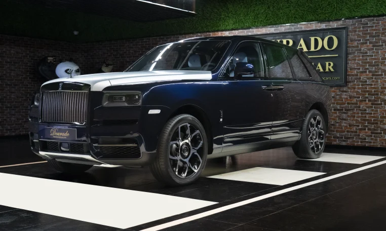 Rolls Royce Cullinan Blue Dealership in Dubai UAE