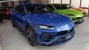 Lamborghini URUS Blue Dealership in UAE