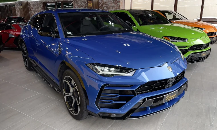 Lamborghini URUS Blue Dealership in UAE