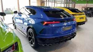 Lamborghini URUS Blue Dealership in Dubai UAE