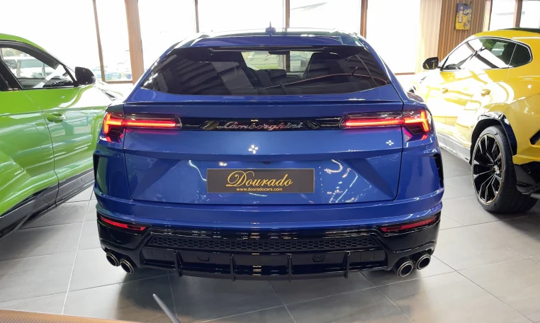 Lamborghini URUS Blue Car Dealership in Dubai